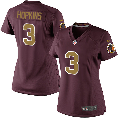 Women's Elite Dustin Hopkins Nike Jersey Burgundy Red Alternate - #3 80th Anniversary NFL Washington Redskins